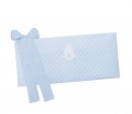 Cot bed bumper - quilted blue