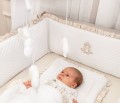 Cot bed bumper- Classic Almond