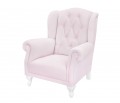 Mini quilted armchair -pink velvet 