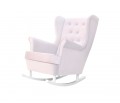 Rocking armchair- velvet pink