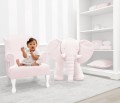 Charly mini armchair- pink velvet 