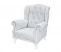 Mini quilted armchair- grey velvet 
