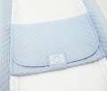 Quilted blue baby changing mat