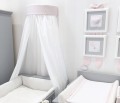 White wall canopy - pink panel