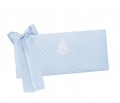 Cot bed bumper - quilted blue