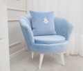 Beverly armchair- blue velvet