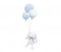 Lapin Boo avec ballons bleu