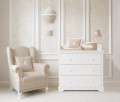Fauteuil d’allaitement en velours beige