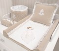 Velour baby changing station - Caramel Chic
