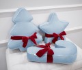 Velvet Star pillow - blue