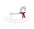 Rocking horse with red bow 
