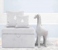 Quilted trunk- grey velvet