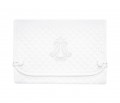 White changing mat with emblem