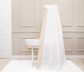 White standing canopy with beige bow