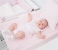 Velour baby changing station - pink