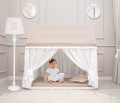 Lampa podłogowa Classic Almond w białe mini kwadraciki