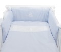 Cot bed bumper - Cheverny Blue