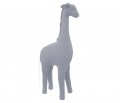 Decorative giraffe linen - dark grey 