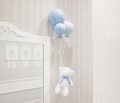 Boo Teddy Bear with blue balloons 