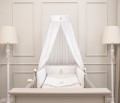 White wall canopy - Classic Almond with emblem