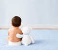 Ourson Boo avec nœud bleu ciel – grand modèle