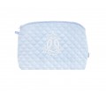 Quilted blue beauty case