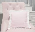 Twilly Dots pillow with flounce - pink
