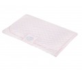 Quilted pink baby changing mat