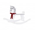 Rocking horse with red bow 