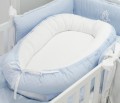 Quilted baby nest - blue