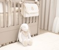 Classic Almond crib bag with emblem 