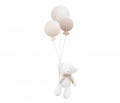 Boo Teddy Bear with beige balloons 