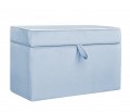 Quilted trunk- blue velvet