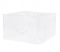 Quilted white care basket