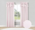 Zasłony Frenchy Pink z falbaną i kokardami 