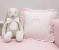 Quilted Royal Baby Poudre pillow with bow