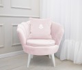 Beverly armchair- pink velvet 