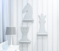 Chess Knight – grey shelf