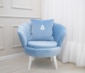 Beverly armchair- blue velvet