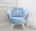 Beverly armchair- blue velvet