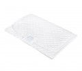 Quilted white baby changing mat