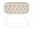 Upholstered cradle - velvet beige