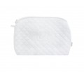 Quilted white beauty case