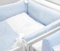 Cot bed bumper - Frenchy Blue
