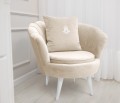 Beverly armchair- beige velvet  
