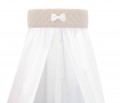 White wall canopy - Caramel Chic with bow  