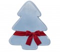 Velvet Christmas Tree pillow - blue