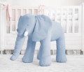 Słoń dekoracyjny aksamitny błękitny
