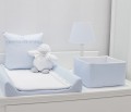 Quilted baby changing station - blue