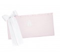 Cot bed bumper - quilted pink
